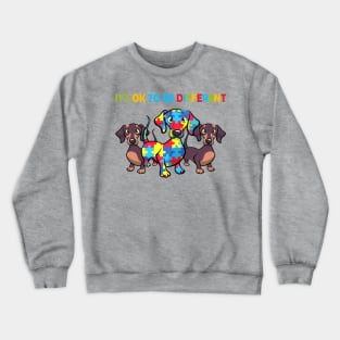 Dachshund Autism It's Not A Disability It's A Different Ability Crewneck Sweatshirt